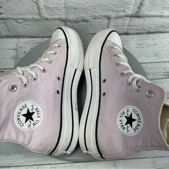 Converse CTAS lift platform Women's shoes Pink High-Top Sneakers size 8.5