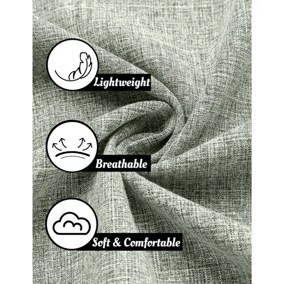 COOFANDY Men's Linen Short Sleeve Casual Shirts Button Down for Men