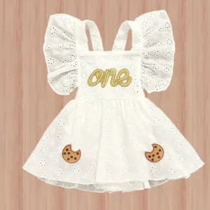 Cookies and milk Dress Birthday Romper Clothes outfit when you give a mouse
