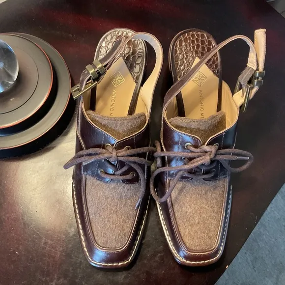COPY - NWOB open back heels by Antonio Melani