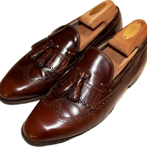 Cordovan shell leather Johnston &amp; Murphy Size 8. guarantee Brown. 95% so…‌