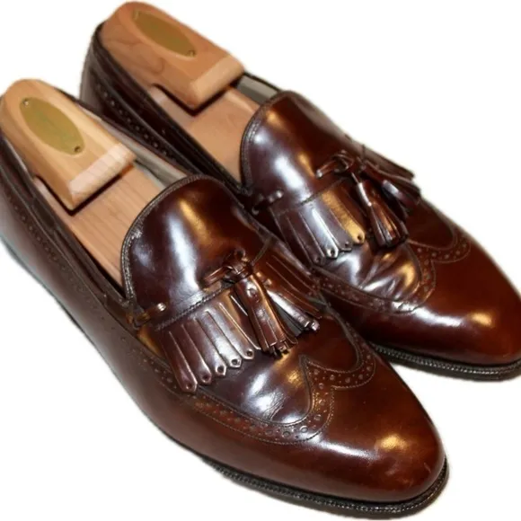 Cordovan shell leather Johnston &amp; Murphy Size 8. guarantee Brown. 95% so…‌