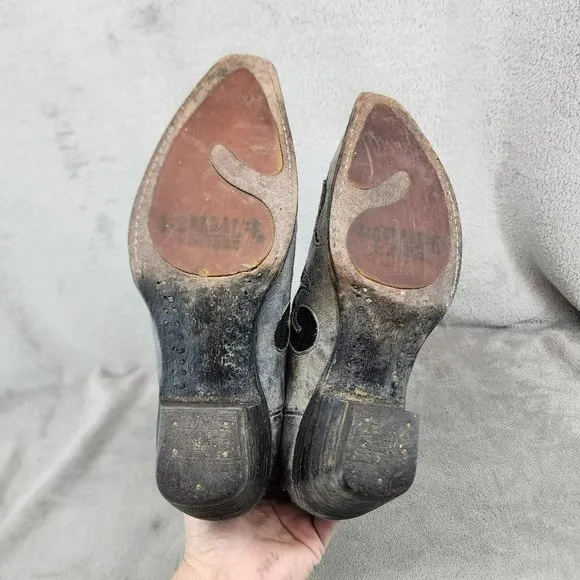 Corral Shoes Womens Size 6.5 Gray Black Leather Western Boots