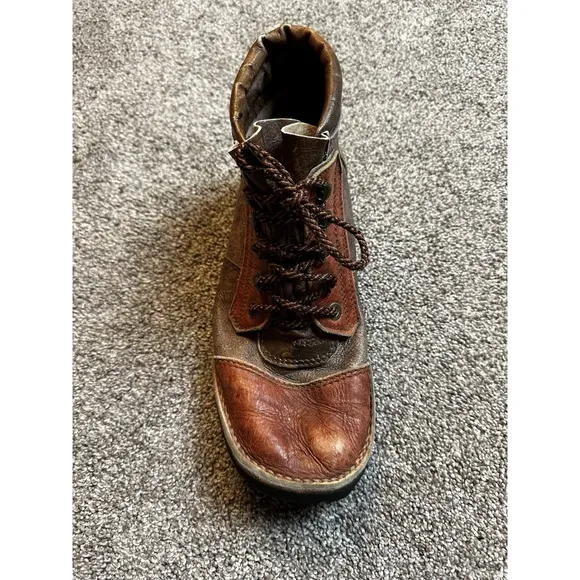 Courteney Two-Tone Safari Boots UK 9 U.S. 9.5 Brown Lace Up Made In Zimbabwe