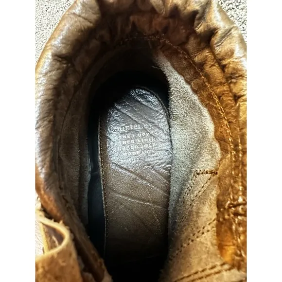 Courteney Two-Tone Safari Boots UK 9 U.S. 9.5 Brown Lace Up Made In Zimbabwe