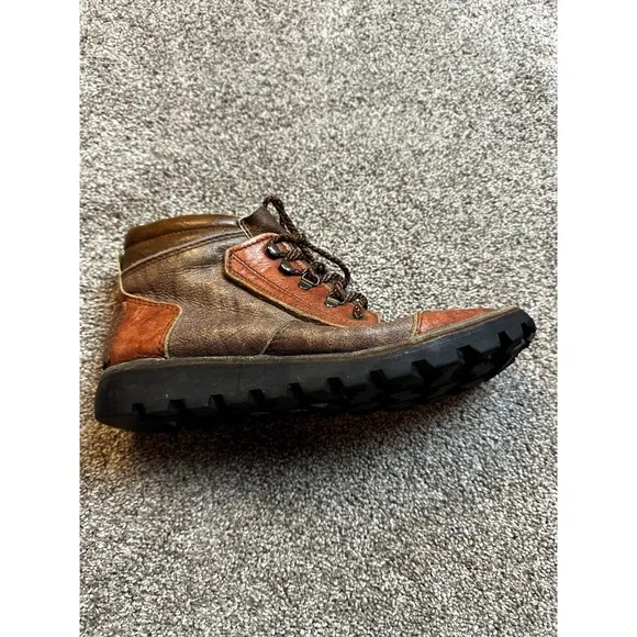 Courteney Two-Tone Safari Boots UK 9 U.S. 9.5 Brown Lace Up Made In Zimbabwe