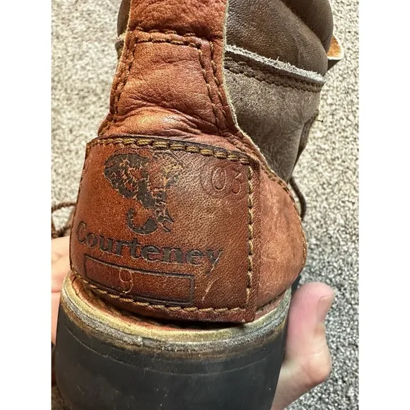 Courteney Two-Tone Safari Boots UK 9 U.S. 9.5 Brown Lace Up Made In Zimbabwe