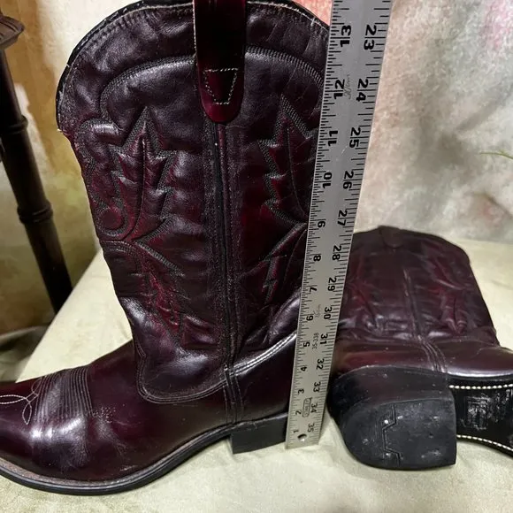📌Cowboy Boots Dark Brown Oil Resistant Hypalon Non-Marking looks like new