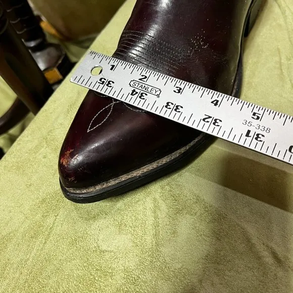 📌Cowboy Boots Dark Brown Oil Resistant Hypalon Non-Marking looks like new
