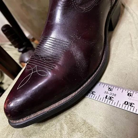 📌Cowboy Boots Dark Brown Oil Resistant Hypalon Non-Marking looks like new