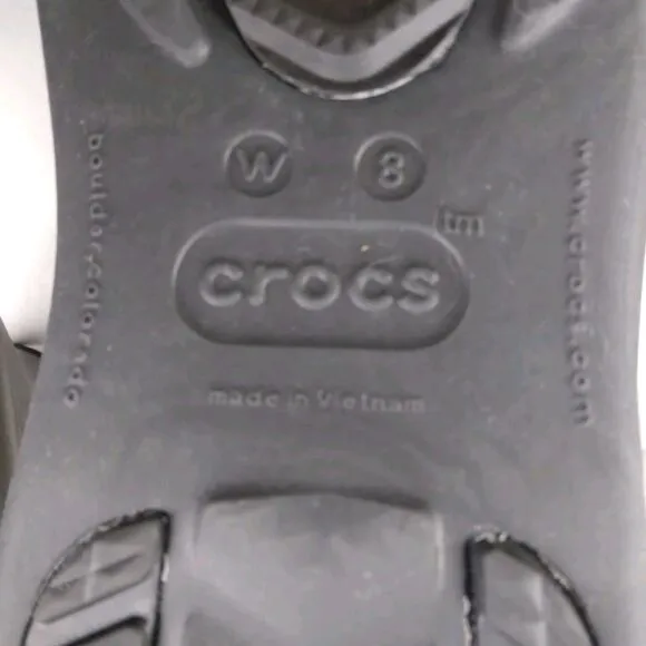 Crocs Jaunt Shorty Pull-On Rain Boots Black 15769 Shoes Women's Size 8