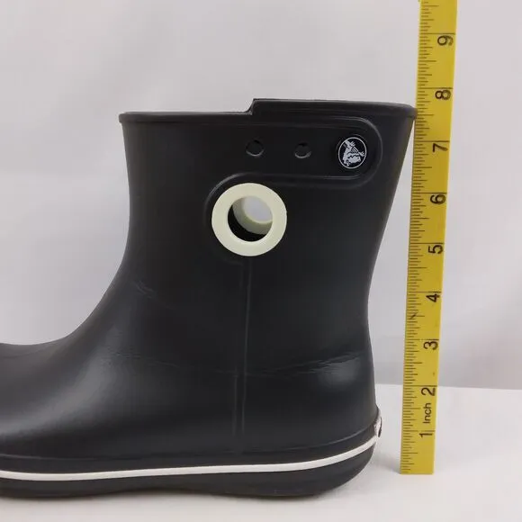 Crocs Jaunt Shorty Pull-On Rain Boots Black 15769 Shoes Women's Size 8