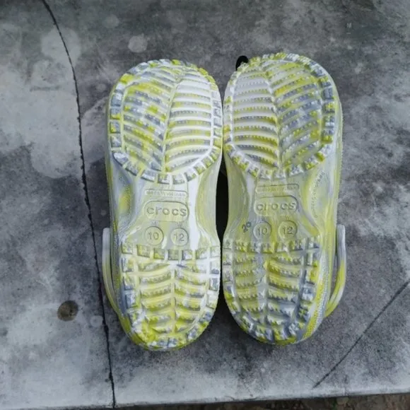 Crocs White Yellow Gray Sandal Waterproof Clogs New Shoes