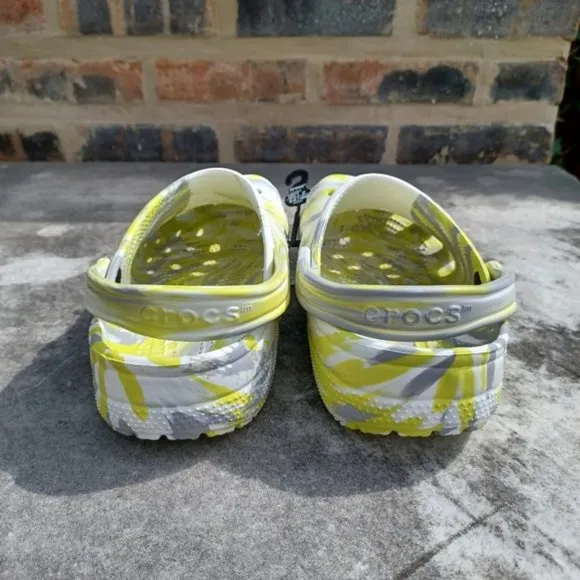 Crocs White Yellow Gray Sandal Waterproof Clogs New Shoes