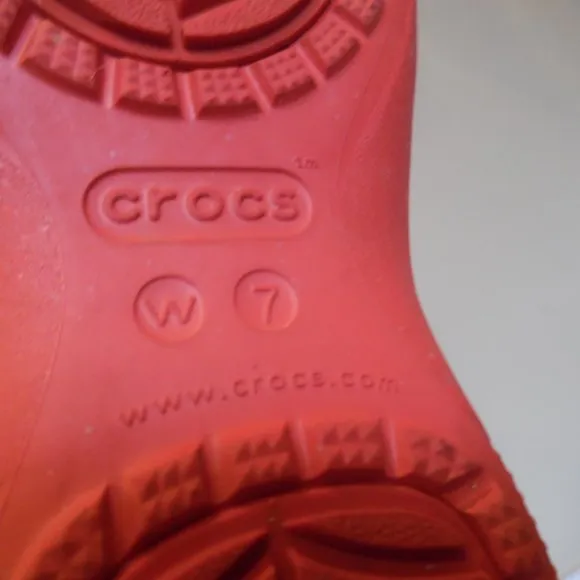 Crocs Womens Freesail Coral Red Lightweight Waterproof Lace Rain Boot Shoes
