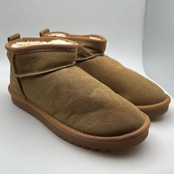 CUSHIONAIRE Women's pull on boot 7 WIDE CHESTNUT
