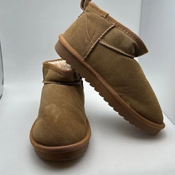 CUSHIONAIRE Women's pull on boot 7 WIDE CHESTNUT