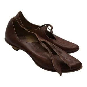 CYDWOQ Vintage Shoes Womens 36 Brown Mosaic Leather Academia USA Office Party