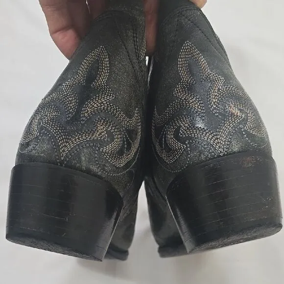 Dan Post Black and Gray Western Cowboy Boots 10D