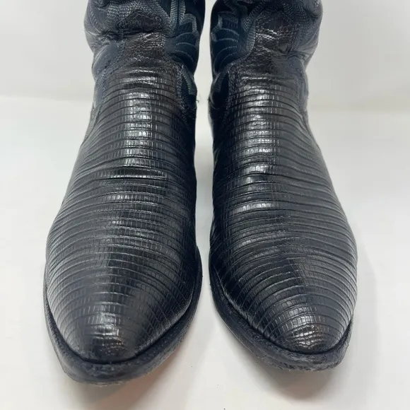 Dan Post blue Teju lizard cowboy western roper boots 10.5 D