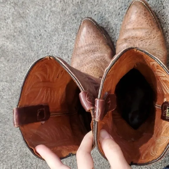 DAN POST Mens Western Cowboy Leather Heels shoes boots sz 8.5D