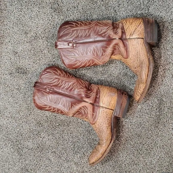 DAN POST Mens Western Cowboy Leather Heels shoes boots sz 8.5D