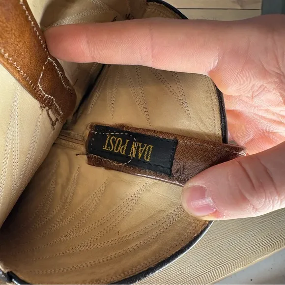 dan post womne size 8 C shoes brown eel skin western cowboy boots