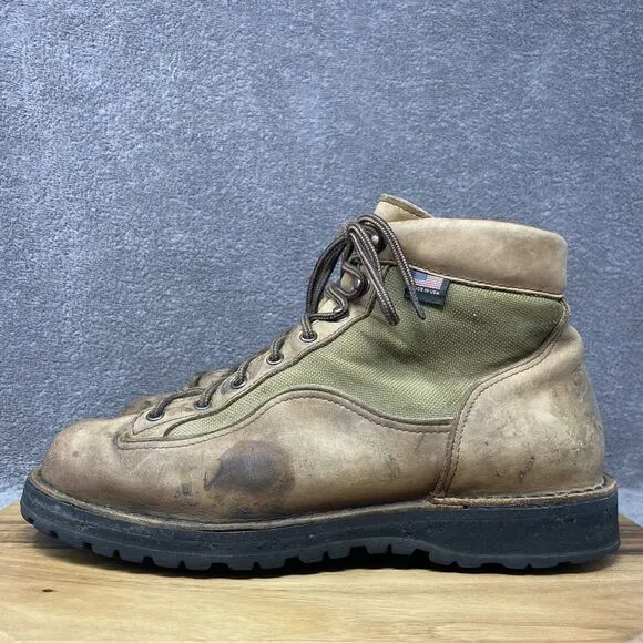 Danner Boots Light II 6&quot; Brown Gore-Tex Hiking Work Leather 33000 Men's Sz 10.5