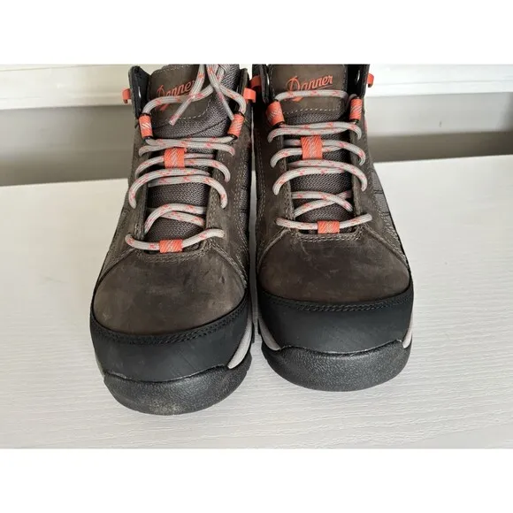 DANNER® RIVERSIDE WOMEN'S 4.5&quot; GRAY/ORANGE ST WORK BOOTS 15347 -Sz 10, Steel Toe