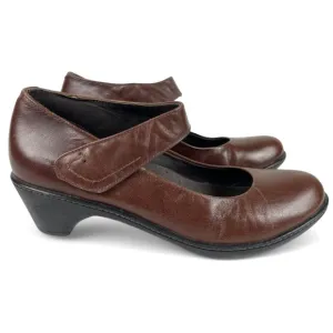 Dansko Bess Mary Janes Womens 39 US 8.5 9 Dark Brown Leather Comfort Shoes