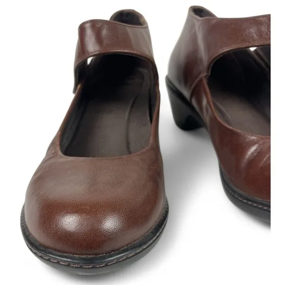 Dansko Bess Mary Janes Womens 39 US 8.5 9 Dark Brown Leather Comfort Shoes