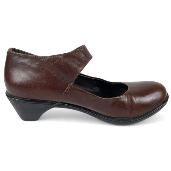 Dansko Bess Mary Janes Womens 39 US 8.5 9 Dark Brown Leather Comfort Shoes