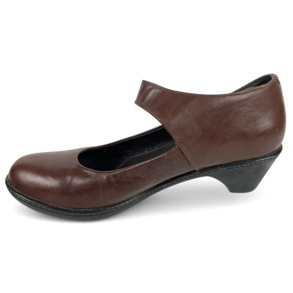Dansko Bess Mary Janes Womens 39 US 8.5 9 Dark Brown Leather Comfort Shoes
