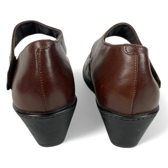 Dansko Bess Mary Janes Womens 39 US 8.5 9 Dark Brown Leather Comfort Shoes