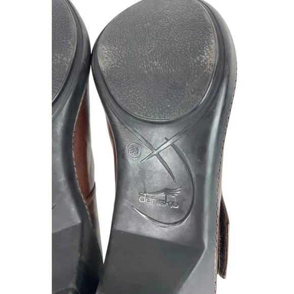 Dansko Bess Mary Janes Womens 39 US 8.5 9 Dark Brown Leather Comfort Shoes