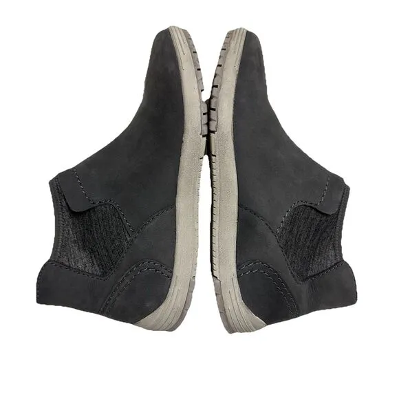 Dansko Lizette Waterproof Nubuck Slip On Ankle Chelsea Boots Gray Women 6.5-7 US