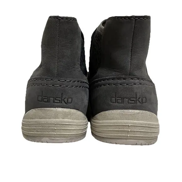 Dansko Lizette Waterproof Nubuck Slip On Ankle Chelsea Boots Gray Women 6.5-7 US