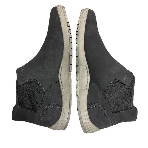 Dansko Lizette Waterproof Nubuck Slip On Ankle Chelsea Boots Gray Women 6.5-7 US