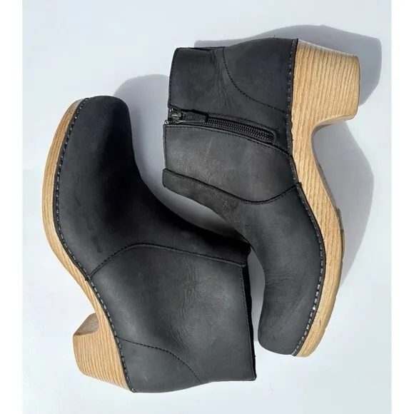 Dansko Maria Black Nubuck Boots EU 38