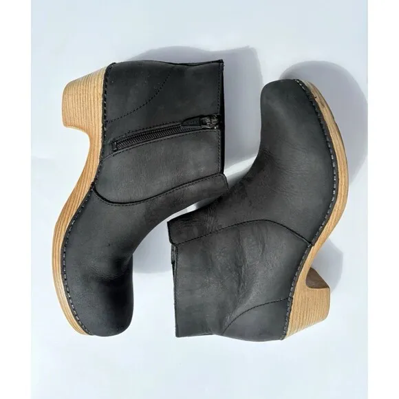 Dansko Maria Black Nubuck Boots EU 38