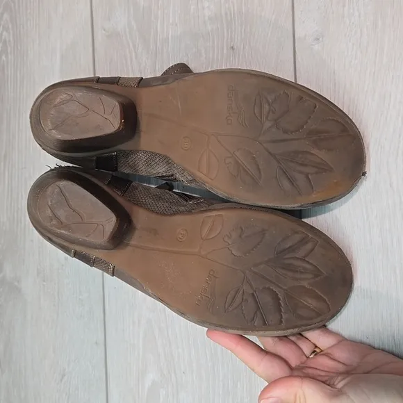 Dansko Women Marcia Ankle Leather Mule Clog shoes boots sz 39/8.5-9