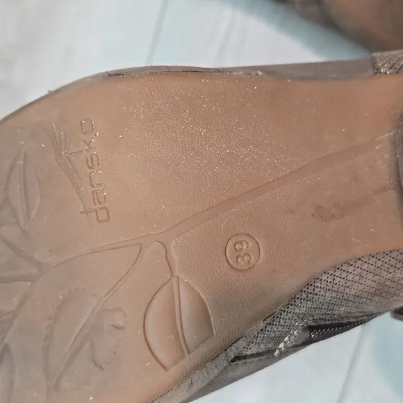 Dansko Women Marcia Ankle Leather Mule Clog shoes boots sz 39/8.5-9