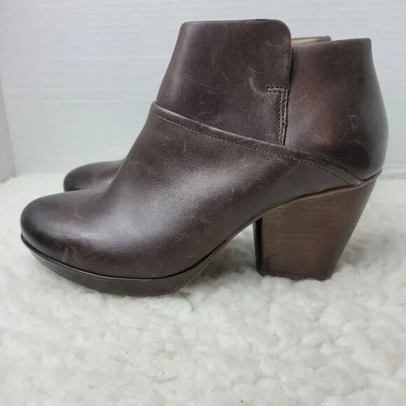Dansko Miley Women's Bootie Size 7.5 Burnished Calf Brown Boots Shoes