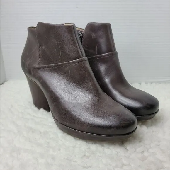 Dansko Miley Women's Bootie Size 7.5 Burnished Calf Brown Boots Shoes