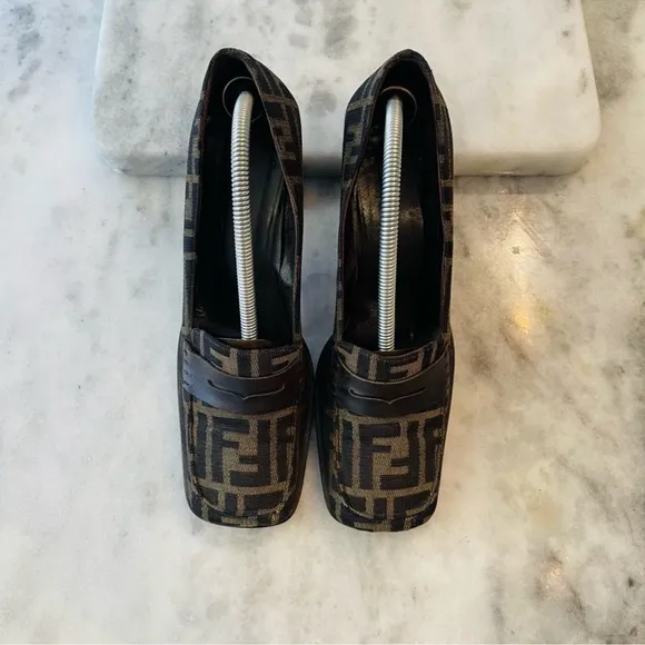 Designer Brown Patterned Women's Shoes
