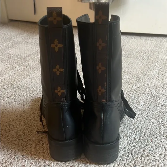 DH GATE LV Black Combat Moto Boots