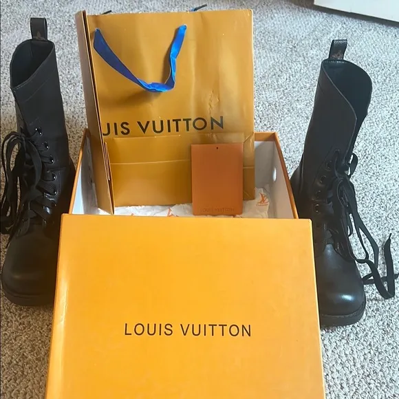 DH GATE LV Black Combat Moto Boots