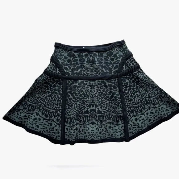 Diane von Furstenberg Flote skater skirt animal print DVF S