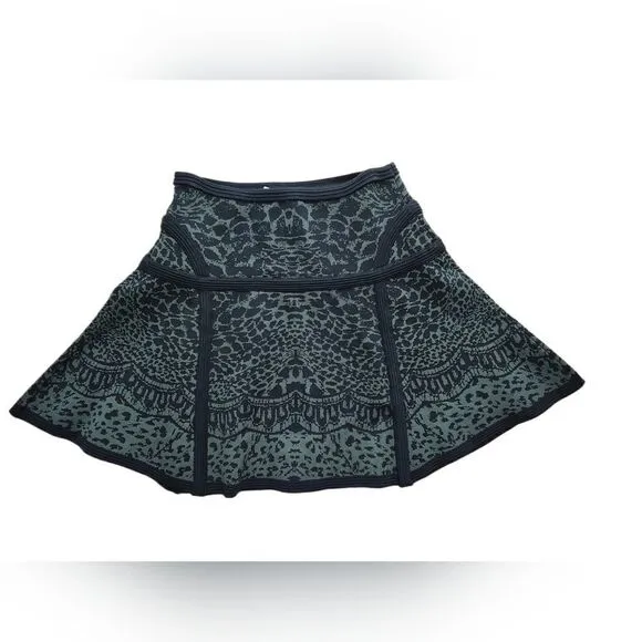 Diane von Furstenberg Flote skater skirt animal print DVF S