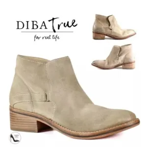 Diba True Casp Ian Caspian Boot Western Cowgirl Ankle Bootie Beige Suede New 8